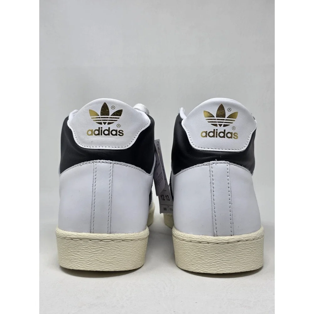 adidas Originals Jabbar Hi Cloud White Core Black Leather JI3445 Men Size 12 New